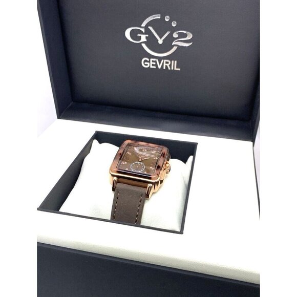 GV2 by Gevril Women\'s Watch 9249.5 Swiss Quartz Brown Mother of Pearl Di… main image 13